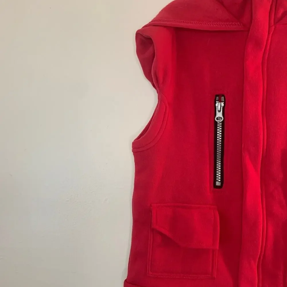 FORTNITE Girl’s Pink/Black Sweatshirt Hooded Zip Up Vest / Size: Large 10-12